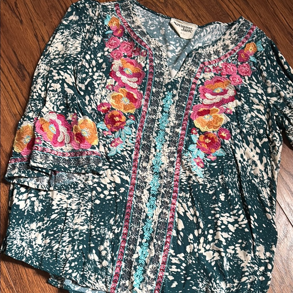 Floral Embroidered Top